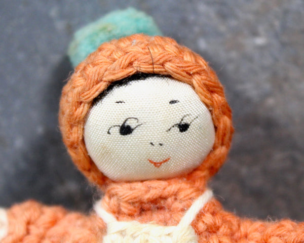 Amigurumi Shanghai Handmade Hand Painted Crocheted Mini Doll | Hand Painted Silk Faced Doll | Miniature Baby Doll | Chinese Doll
