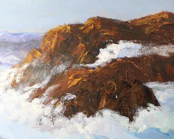 Original, Acrylic Seascape Painting | Mildred G Smith Signed on Back | Nautical Art | Framed Original Art 28x24" | Bixley Shop