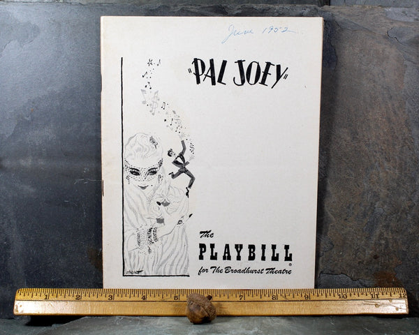 Pal Joey 1952 Playbill from Broadway | Monday, June 9, 1952 | Vintage Broadway Memorabilia
