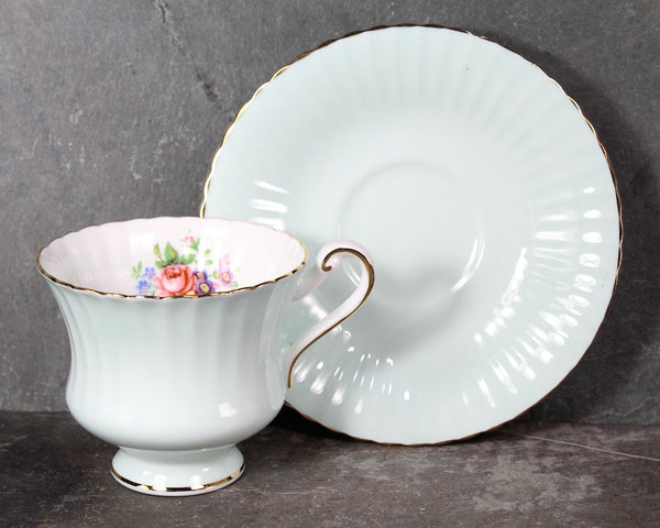 Paragon Pastel Tea Cup & Saucer | Your Choice of Color | English Bone China Tea Cup | Pastel and Floral | Bixley Shop