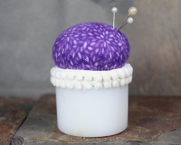 Purple Upcycled Pin Cushions | Pop of Purple Vintage Pin Cushions | Your Choice | Hand-Crafted by Bixley Shop