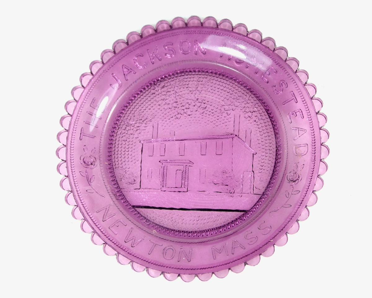 Rare First Issue Jackson Homestead Lead Crystal Cup Plate