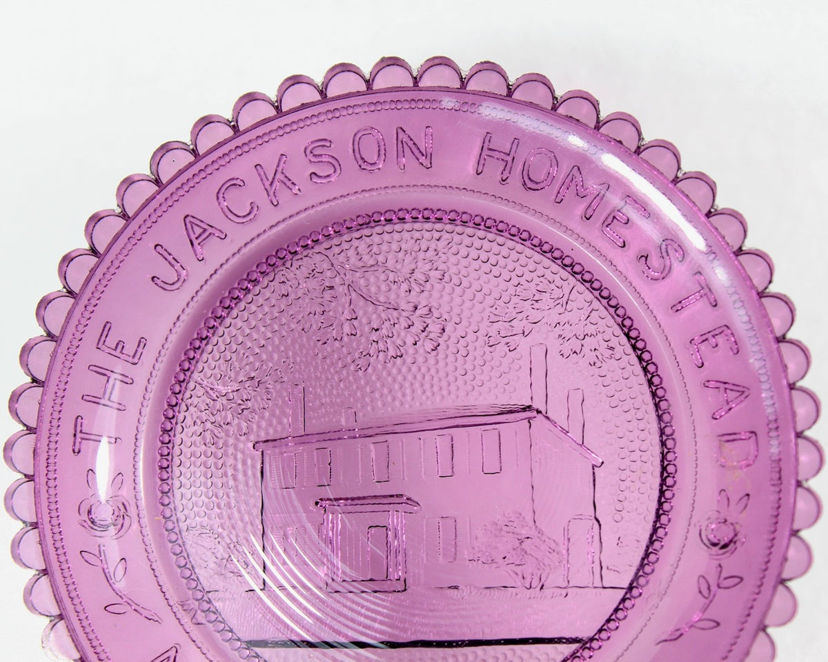 Rare First Issue Jackson Homestead Lead Crystal Cup Plate