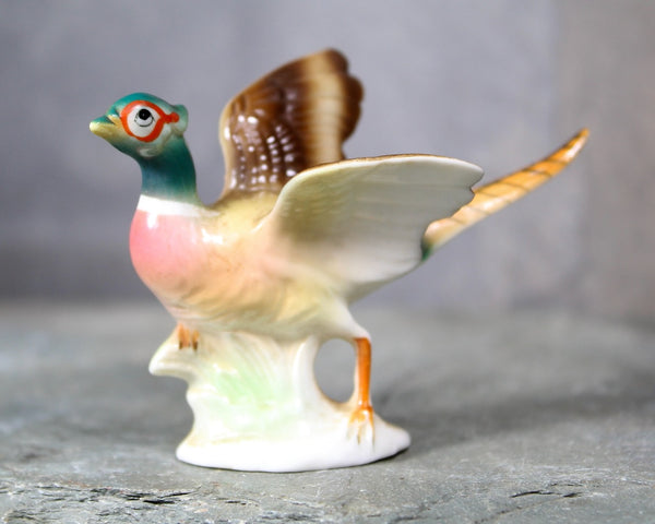 Mid-Century SHIKEN Pheasant Family Figurines | Set of 3 Bone China Figures | Beautifully Detailed | Made in Japan | Bixley Shop