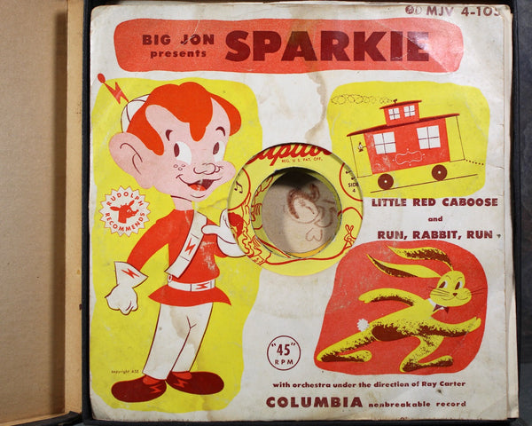 Set of 4 Vintage 45s | Sparkey's Music Mixup 45s |  | Bozo Approved | Children's 45s | Capitol Records