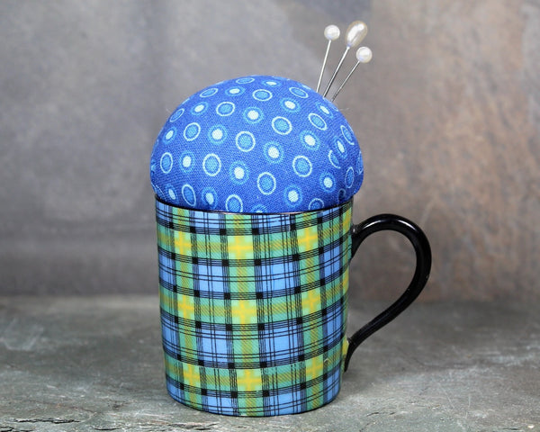 Blue Upcycled Pin Cushions | Classic Blue Vintage Pin Cushions | Your Choice | Hand-Crafted by Bixley Shop