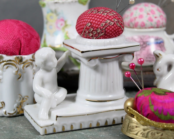 Pink Upcycled Pin Cushions | Pretty in Pink | Vintage Pin Cushions | Your Choice | Hand-Crafted by Bixley Shop