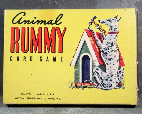 Three Decks of Vintage Cards | Tom Thumb Junior Playing Cards | Animal Rummy Card Game | Snap Card Game (Missing 2 Cards)