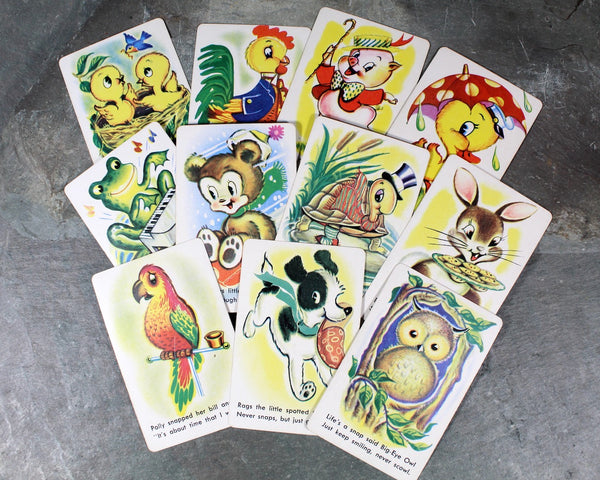 Three Decks of Vintage Cards | Tom Thumb Junior Playing Cards | Animal Rummy Card Game | Snap Card Game (Missing 2 Cards)