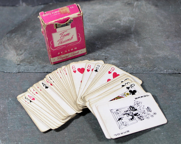 Three Decks of Vintage Cards | Tom Thumb Junior Playing Cards | Animal Rummy Card Game | Snap Card Game (Missing 2 Cards)