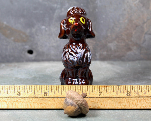 FOR POODLE LOVERS! | Vintage Hand Painted Ceramic Brown Poodle | Dog Lovers | Hand Painted Ceramic Poodle