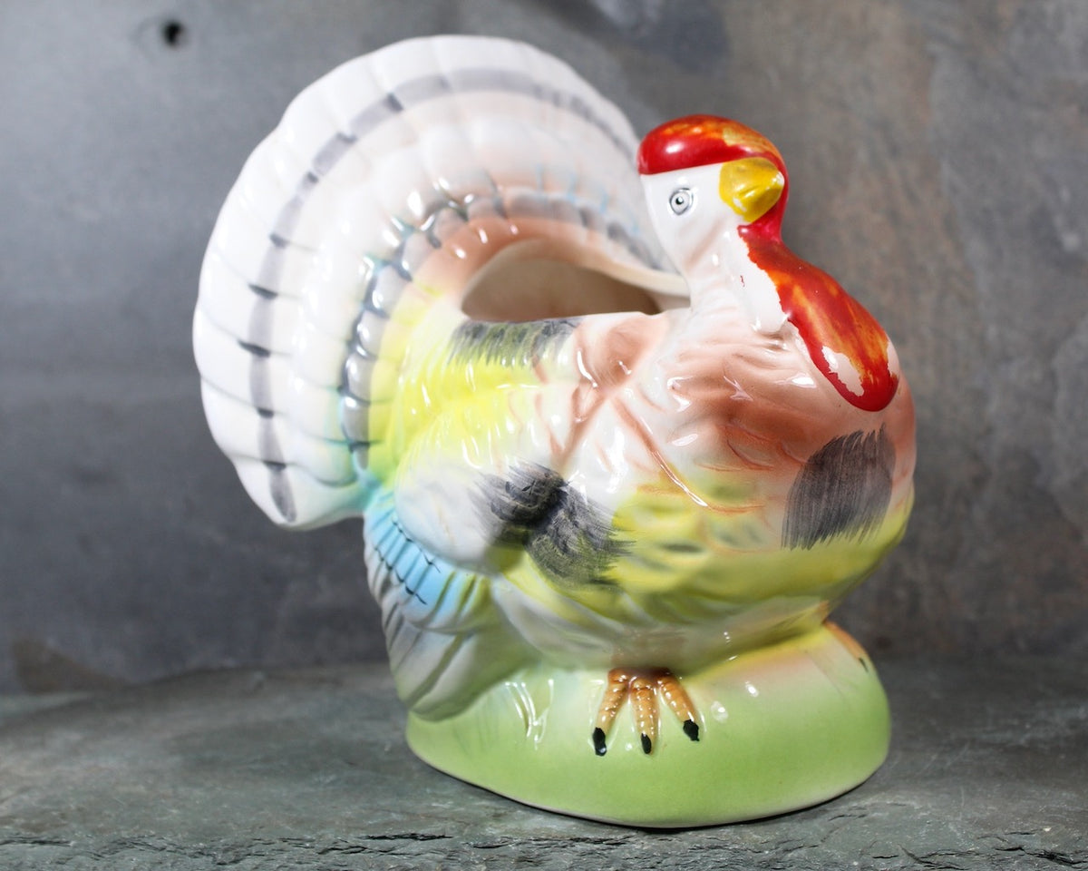 Vintage Relpo Turkey Ceramic Planter - Turkey Centerpiece