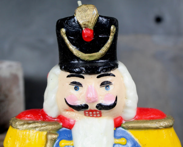 Christmas Toy Soldier Candle | Vintage Christmas Candle | Large 6" Sculpted Nutcracker Candle | Bixley Shop