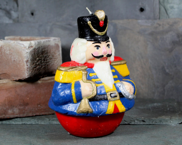 Christmas Toy Soldier Candle | Vintage Christmas Candle | Large 6" Sculpted Nutcracker Candle | Bixley Shop