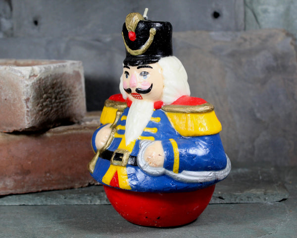 Christmas Toy Soldier Candle | Vintage Christmas Candle | Large 6" Sculpted Nutcracker Candle | Bixley Shop