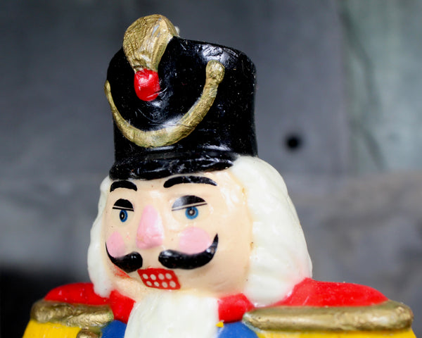 Christmas Toy Soldier Candle | Vintage Christmas Candle | Large 6" Sculpted Nutcracker Candle | Bixley Shop