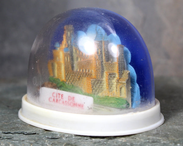 RARE! Vintage Citadel of Carcassonne, France Souvenir Snow Globe | 1970s French Souvenir Snow Globe | Bixley Shop