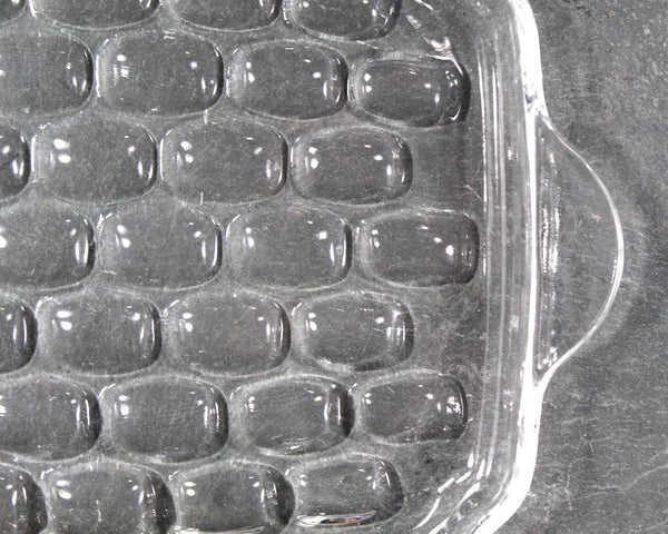Art Deco Style Luncheon Divided Glass Plate | Glass Trinket Tray | Vanity Organizer | Condiment Serving Piece | Bixley Shop