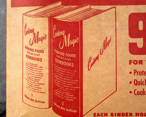 RARE! Cooking Magic Binders for the Culinary Arts Institute Booklets | circa 1950s/60s | Unused - New in Original Box