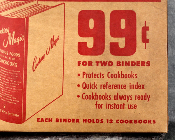 RARE! Cooking Magic Binders for the Culinary Arts Institute Booklets | circa 1950s/60s | Unused - New in Original Box