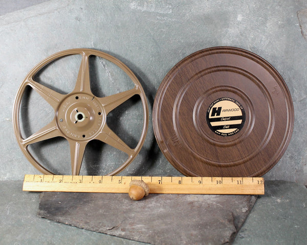Vintage Harwood 8mm Film Reels and Canisters | Set of 3 Canisters and Reels 400ft Each