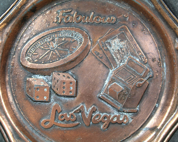 Vintage Las Vegas Copper Coasters | 1960s Vintage Copper Coaster from Las Vegas | Bixley Shop
