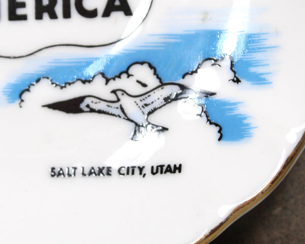 Vintage Souvenir Little America Cup and Saucer | Arizona, Utah, and Wyoming Souvenir | Keloin's Treasures Demitasse Cup & Saucer | Bixley Shop