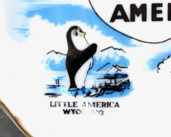 Vintage Souvenir Little America Cup and Saucer | Arizona, Utah, and Wyoming Souvenir | Keloin's Treasures Demitasse Cup & Saucer | Bixley Shop