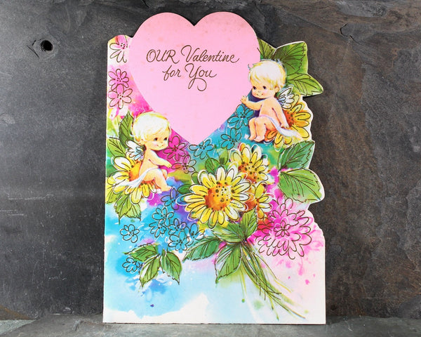 VERY RARE! ORIGINAL Gouache Painting and Matching Original Valentine's Day Card | 1960s/70s Original Valentine's Day Card Art | Bixley Shop