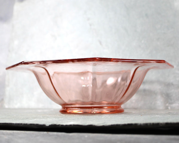 Antique Pink Depression Glass Bowl | Pink Glass Serving Bowl | Antique Candy Dish | Pretty in Pink! | Bixley Shop