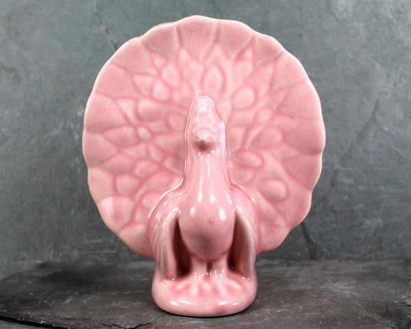 Peacock Planter | Vintage Pink Peacock Ceramic Planter | Vintage American Pottery | Small Planter | Bixley Shop