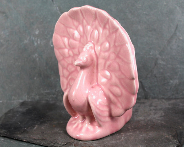 Peacock Planter | Vintage Pink Peacock Ceramic Planter | Vintage American Pottery | Small Planter | Bixley Shop