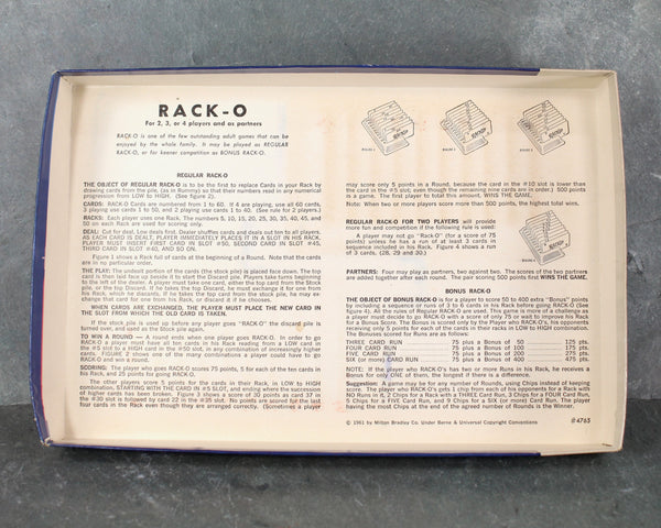 1961 Rack-O Game | Vintage Milton Bradley Card Game | Complete Game | Partner Game Play | Family Game Night | Bixley Shop