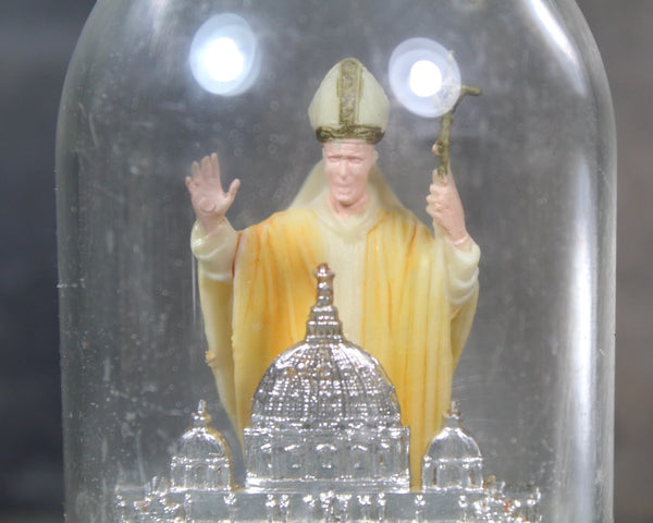 Vintage Roma Souvenir Snow Globe | Pope and St Peter's Snow Globe | Vintage Rome Snowglobe | Italian Snow Globe | Bixley Shop