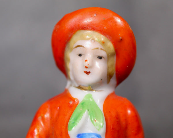 Vintage Ceramic Figurine | Souvenir of San Juan Capistrano | Man in Orange Suite | California Souvenir