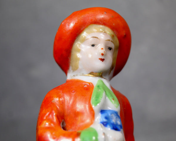 Vintage Ceramic Figurine | Souvenir of San Juan Capistrano | Man in Orange Suite | California Souvenir