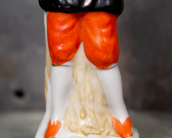 Vintage Ceramic Figurine | Souvenir of San Juan Capistrano | Man in Orange Suite | California Souvenir