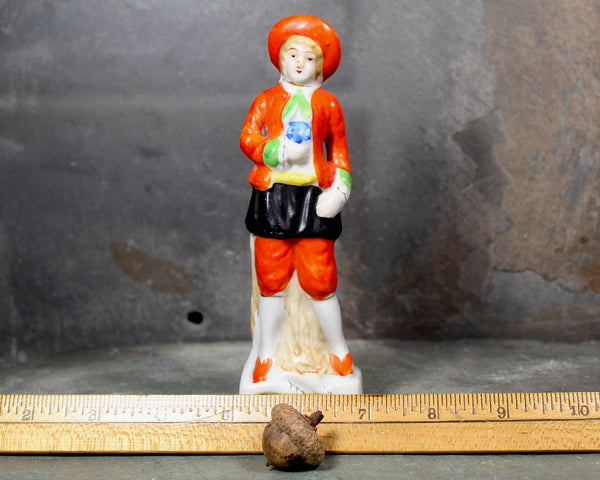 Vintage Ceramic Figurine | Souvenir of San Juan Capistrano | Man in Orange Suite | California Souvenir