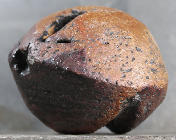 Seed Pod Sculpture | Art Sculpture | Hand Glazed Reddish Brown and Black Seed Pod | Heavy Sculpture 1 Pound