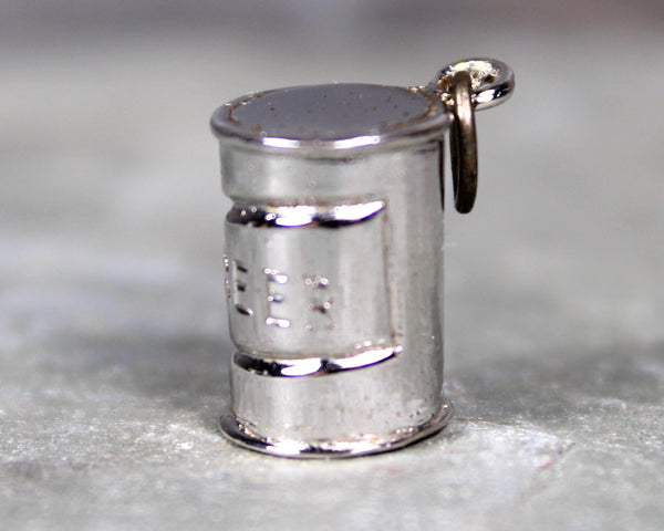 Miniature Sterling Silver Beer Can Charm | Vintage Jewelry Charms