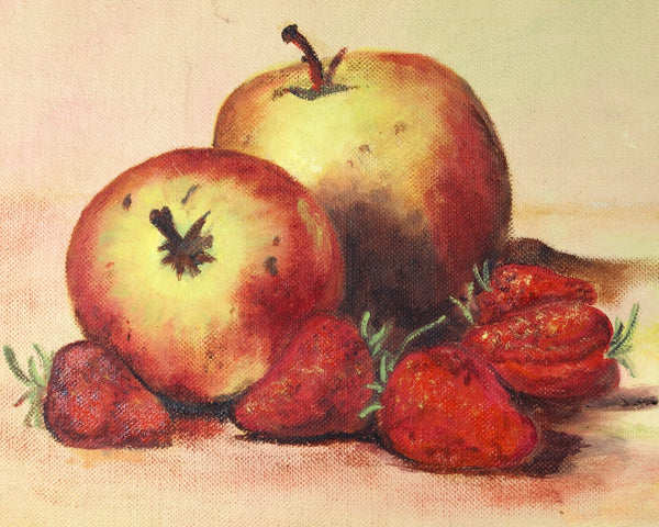 Original, Signed Oil Paintings Your Choice of Apple or Tomatoes | Lillian Slayter Artist | 11.5"x10.25" Wooden Frames | Bixley Shop