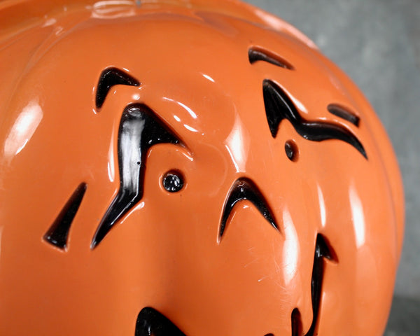 RARE Vintage Vacuform Large Pumpkin Mask | Laughing Jack-o-Lantern Vac Form Halloween Decor | Vintage Halloween