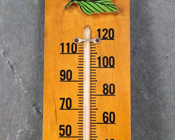 Vintage Wooden Thermometer | Souvenir of Cumberland, Maryland | Vintage 1950s/1960s Thermometer