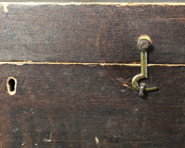 Antique Wooden Lock Box | Antique Wooden Storage | Rustic Wooden Box | Bixley Shop