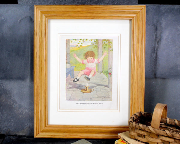 Antique Children's Picture Book Art - Your Choice of 4 Mother Goose Favorites (early 1900s) Pages - Nursery or Baby Gift- UNFRAMED