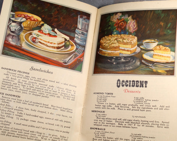 Baking Made Easy by Occident Flour - 1930 Antique Cookbook by General Electric Refrigerator - Promotional Cookbook