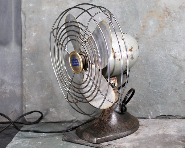 1940s Manning Bowman Metal Fan - Working Electric Table Fan with Metal Blades