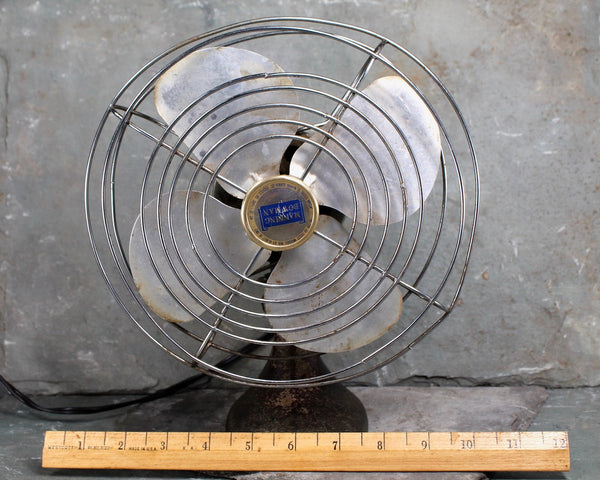 1940s Manning Bowman Metal Fan - Working Electric Table Fan with Metal Blades