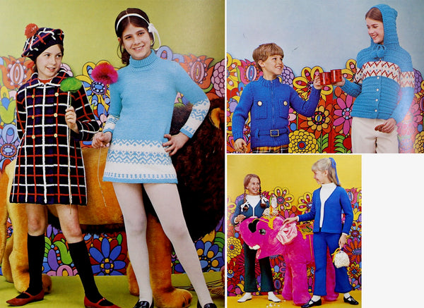 1960s Fables & Fabulous Yarns Children's Knit Pattern Book by Columbia-Minerva- #775 - 50 Full-Color Knitwear Patterns