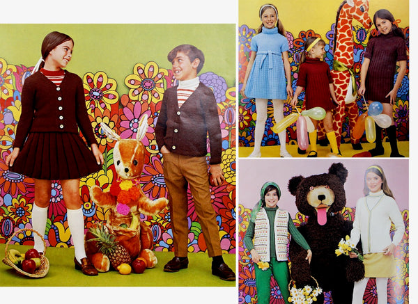 1960s Fables & Fabulous Yarns Children's Knit Pattern Book by Columbia-Minerva- #775 - 50 Full-Color Knitwear Patterns
